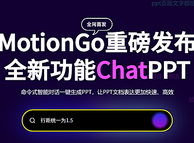 MotionGo：一键AI对话生成PPT，智能排版美化